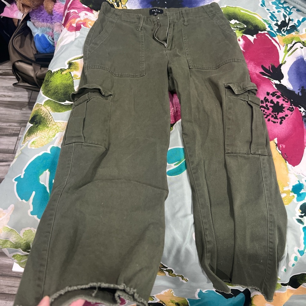 Olive Green Cropped Women's Jeans